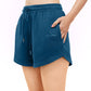 Airforce Blue Sweat Shorts For Women