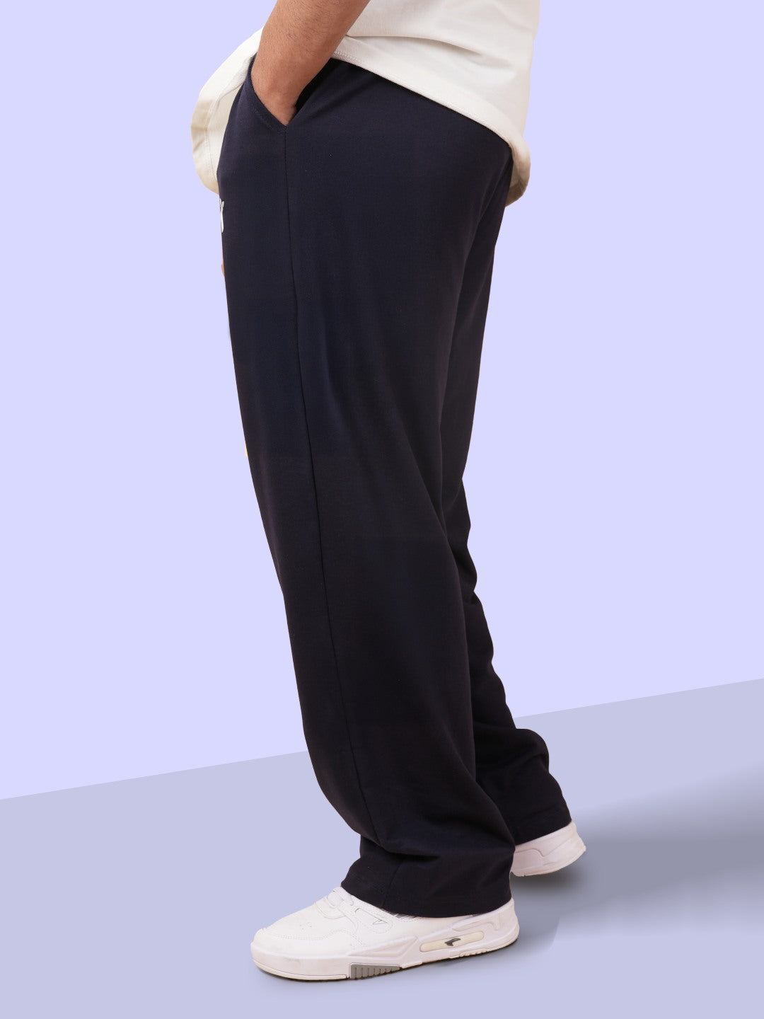 Straight Navy Blue Weight Joggers
