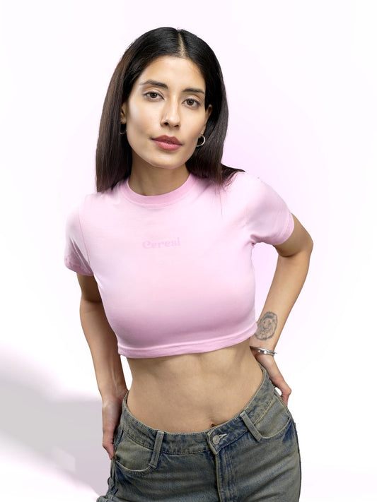 Baby Pink 100% Cotton Crop Top