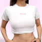 White 100% Cotton Crop Top