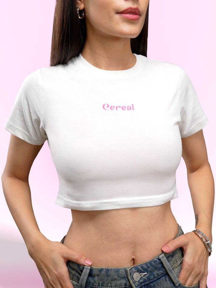 White 100% Cotton Crop Top