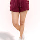 Cherry Red Sweat Shorts For Women