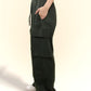 Olive Green Cargo Track Pants