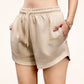 Beige Sweat Shorts For Women