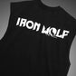 Black Oversized Iron Wolf Tank Tee