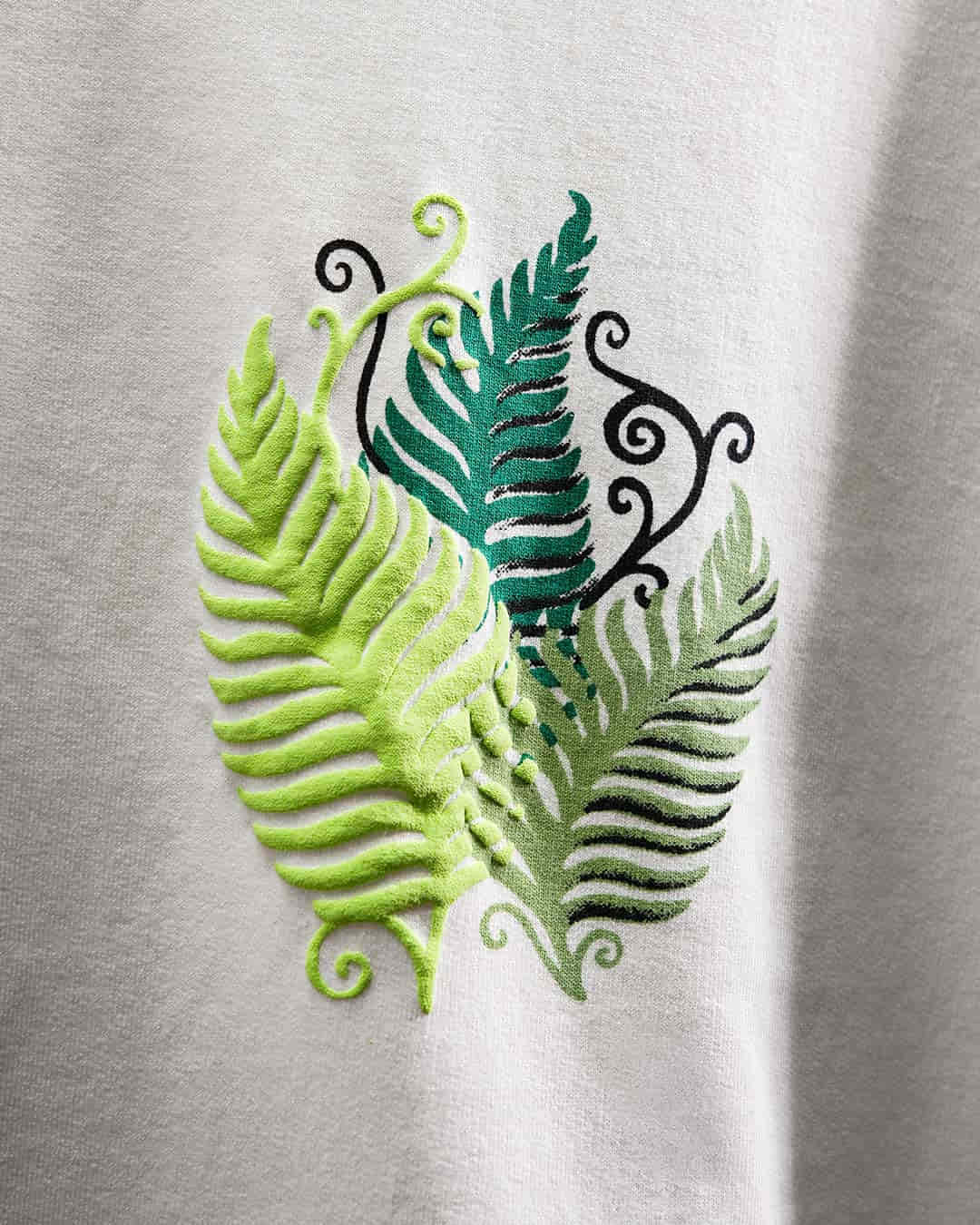 Green Leopard Oversized Heavy French Cotton T-Shirt