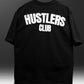 Hustlers Club Oversized Heavy French Cotton T-Shirt (Black and White)