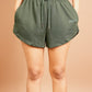 Olive Green Sweat Shorts For Women