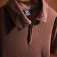 Old Money Waffle Knit Regular Polo T-Shirt (Brown)