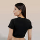 Black 100% Cotton Crop Top