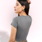 Grey 100% Cotton Crop Top