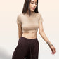 Beige 100% Cotton Crop Top