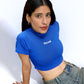 Royal Blue 100% Cotton Crop Top