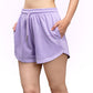 Lilac Sweat Shorts For Women