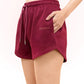 Cherry Red Sweat Shorts For Women