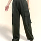 Olive Green Cargo Track Pants