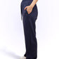 Navy Milange A-Line Bomber Pants