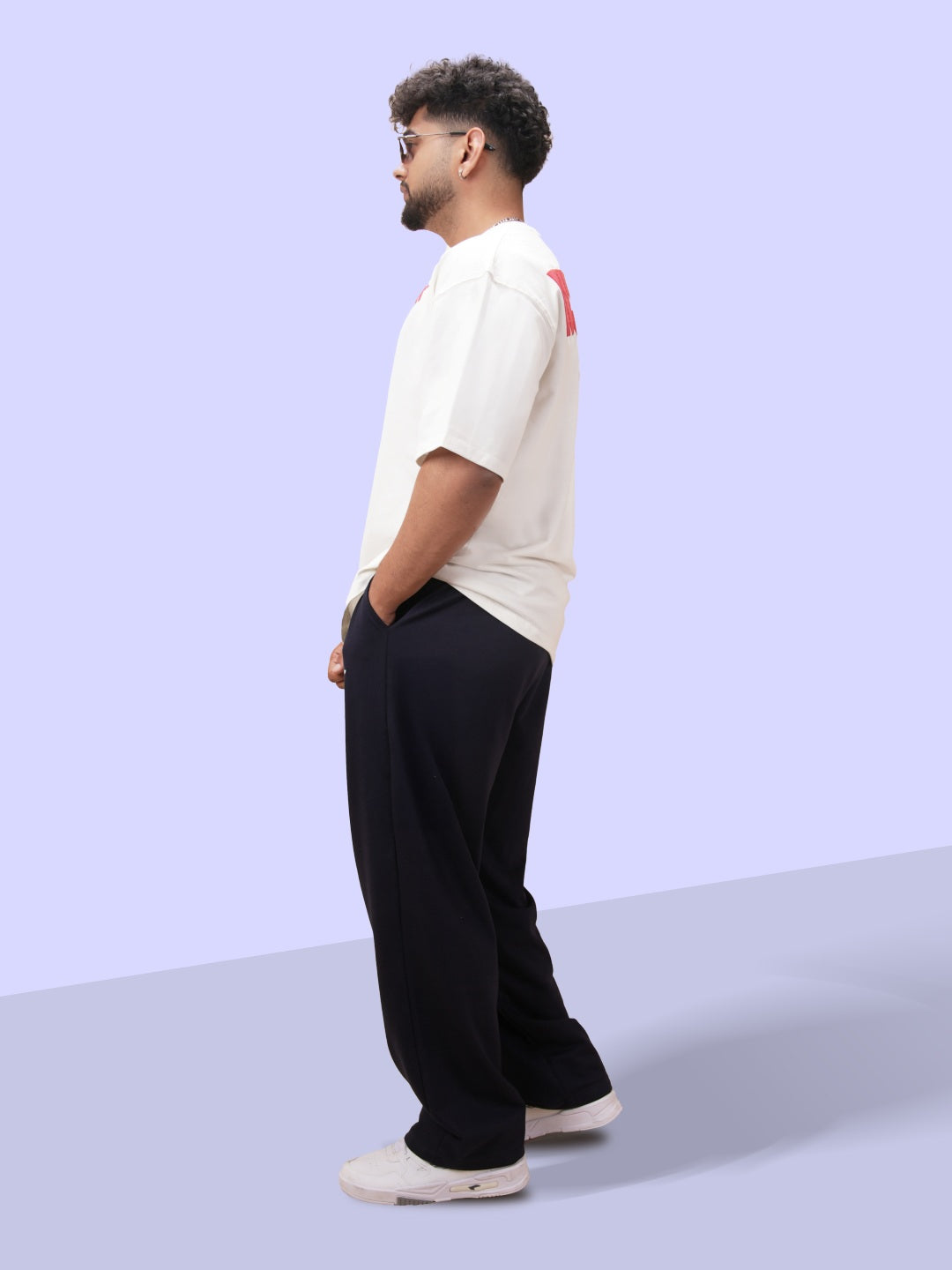 Straight Navy Blue Weight Joggers