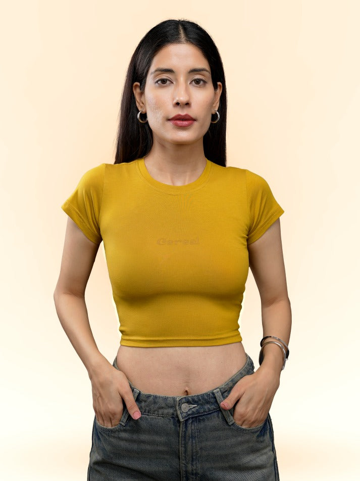 Mustard Drip Baby Tee