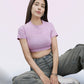 Lilac 100% Cotton Crop Top