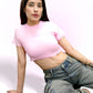 Baby Pink 100% Cotton Crop Top