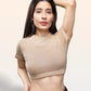 Beige 100% Cotton Crop Top
