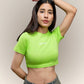 Neon Green 100% Cotton Crop Top
