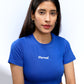 Royal Blue 100% Cotton Crop Top