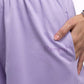 Lilac Sweat Shorts For Women