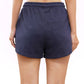 Navy Milange Sweat Shorts For Women