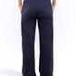 Navy Milange A-Line Bomber Pants