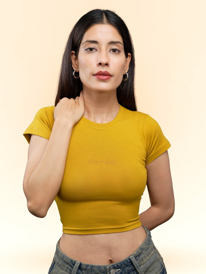 Mustard Drip Baby Tee