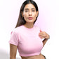 Baby Pink 100% Cotton Crop Top