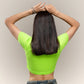 Neon Green 100% Cotton Crop Top