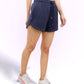 Navy Milange Sweat Shorts For Women