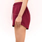 Cherry Red Sweat Shorts For Women