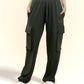 Olive Green Cargo Track Pants