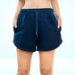 Navy Blue Sweat Shorts For Women