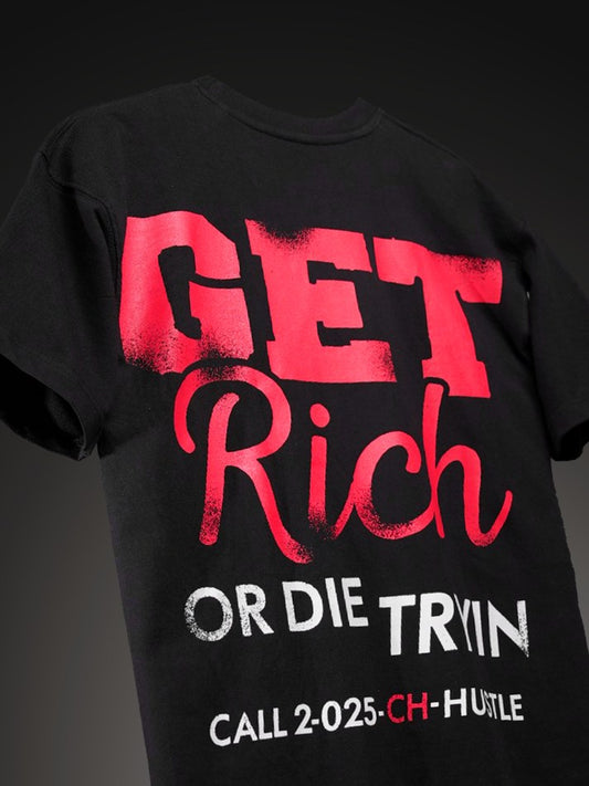 Get Rich Oversized Heavy French Cotton T-Shirt