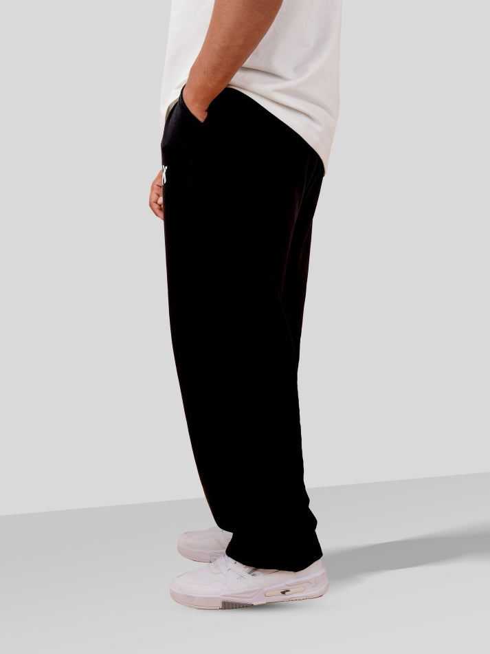Straight Black Heavy Weight Joggers