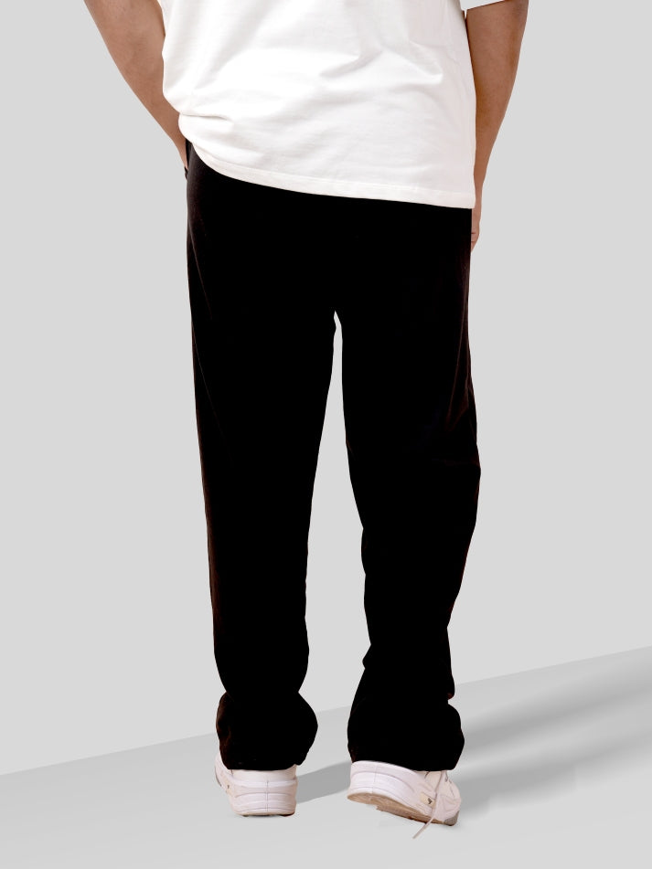 Straight Black Heavy Weight Joggers