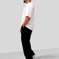 Straight Black Heavy Weight Joggers