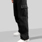 VIRAL Black Parachute Pants Loose Fit