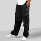 VIRAL Black Parachute Pants Loose Fit
