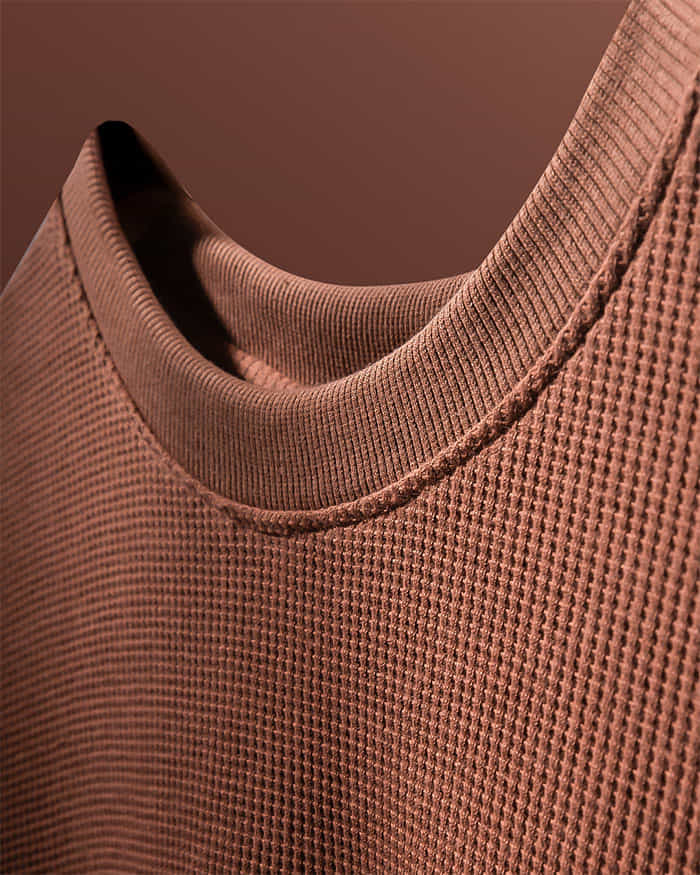 Premium 250 GSM Waffle Knit Oversized T-Shirt (Brown)