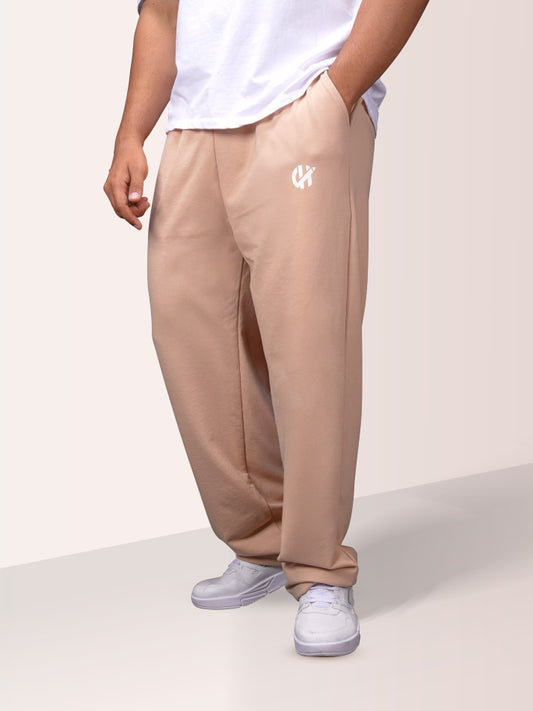 Straight Beige Heavy Weight Joggers Flash sale