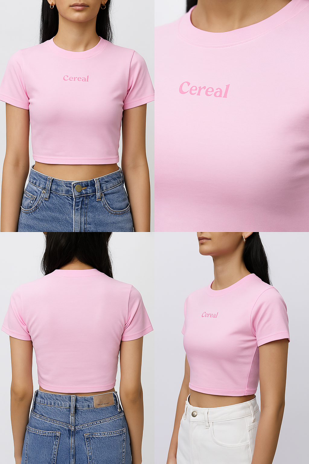 Baby Pink 100% Cotton Crop Top