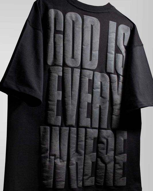God is Everywhere Oversized Heavy French Cotton T-Shirt