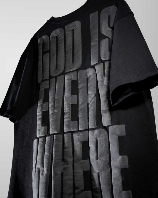 God is Everywhere Oversized Heavy French Cotton T-Shirt