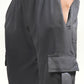 VIRAL Grey Parachute Pants Loose Fit For Women